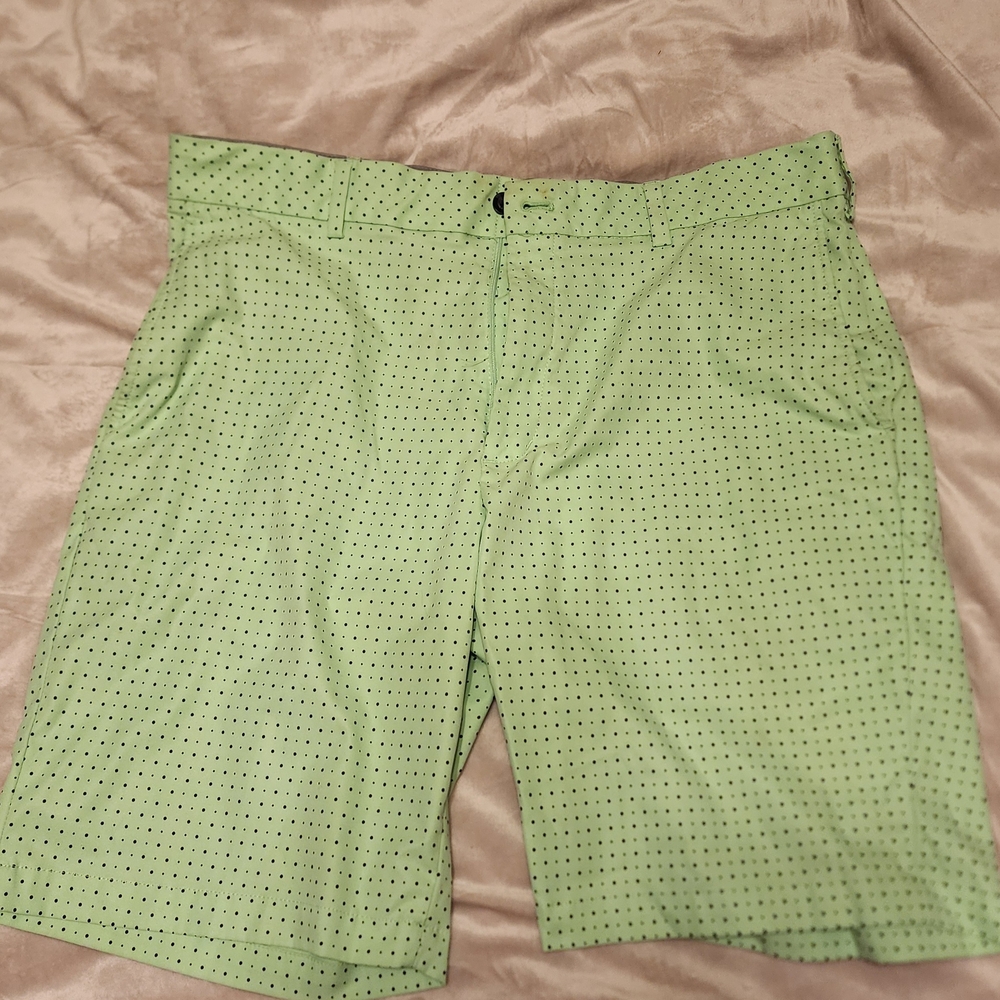 Walter Hagen Green Casual Flat Front Shorts